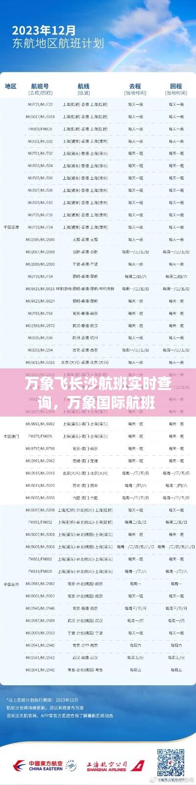 万象飞长沙航班实时查询,万象国际航班