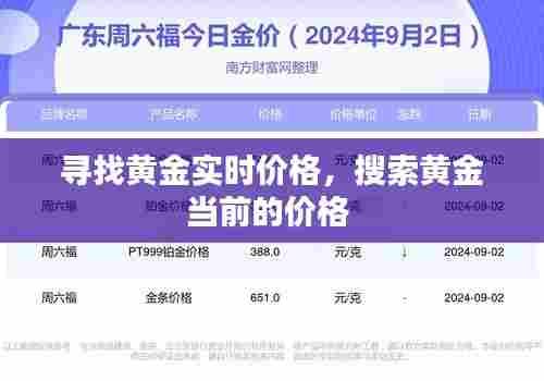 寻找黄金实时价格,搜索黄金当前的价格