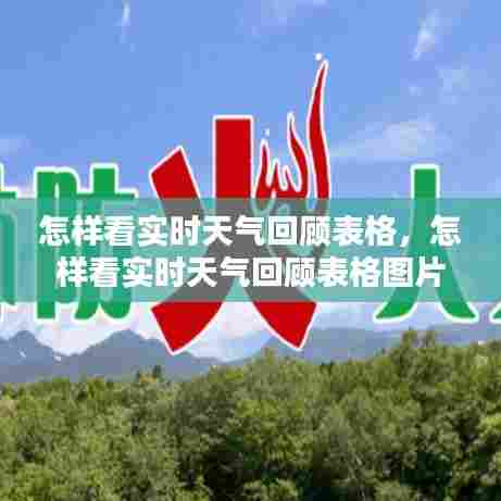 怎样看实时天气回顾表格，怎样看实时天气回顾表格图片 