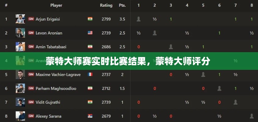 蒙特大师赛实时比赛结果,蒙特大师评分