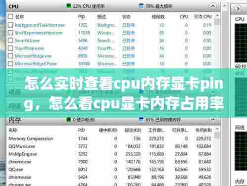 怎么实时查看cpu内存显卡ping,怎么看cpu显卡内存占用率
