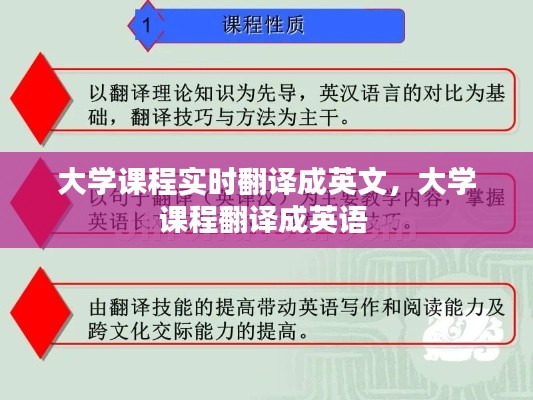 大学课程实时翻译成英文,大学课程翻译成英语