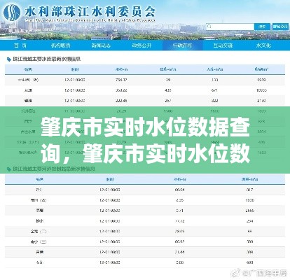 肇庆市实时水位数据查询,肇庆市实时水位数据查询电话