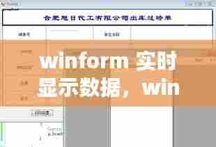 winform 实时显示数据,winform show