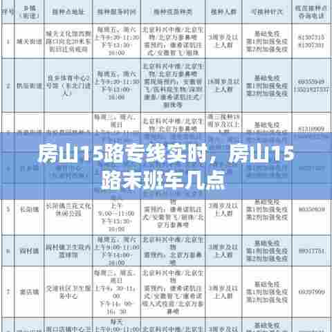 房山15路专线实时,房山15路末班车几点