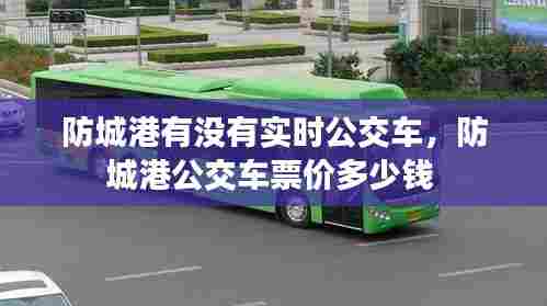 防城港有没有实时公交车，防城港公交车票价多少钱 