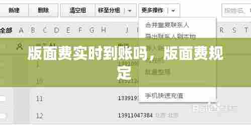 版面费实时到账吗,版面费规定