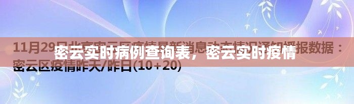密云实时病例查询表,密云实时疫情