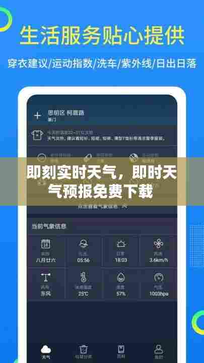 即刻实时天气,即时天气预报免费下载
