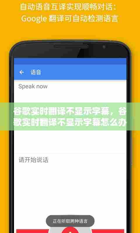 谷歌实时翻译不显示字幕,谷歌实时翻译不显示字幕怎么办