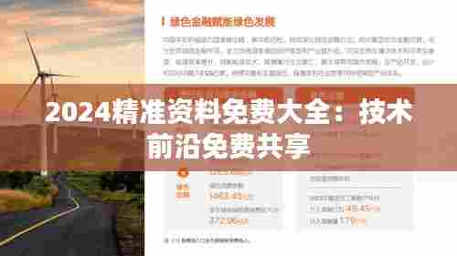 2024精准资料免费大全：技术前沿免费共享