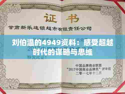 刘伯温的4949资料：感受超越时代的谋略与思维