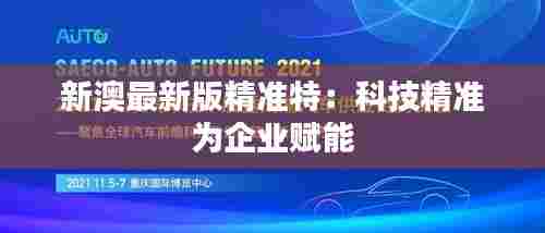新澳最新版精准特:科技精准为企业赋能