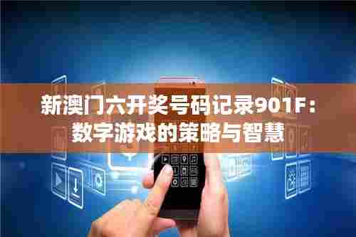 新澳门六开奖号码记录901F：数字游戏的策略与智慧