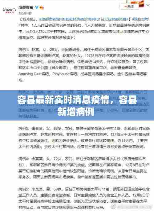 容县最新实时消息疫情,容县新增病例