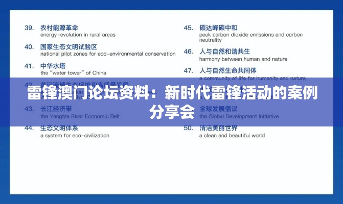 雷锋澳门论坛资料:新时代雷锋活动的案例分享会