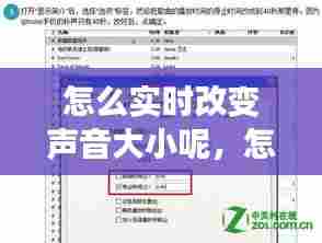 怎么实时改变声音大小呢，怎么临时改变声音 