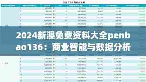 2024新澳免费资料大全penbao136：商业智能与数据分析新趋势