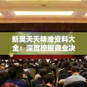 新奥天天精准资料大全：深度挖掘商业决策数据