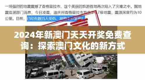 2024年新澳门天天开奖免费查询:探索澳门文化的新方式