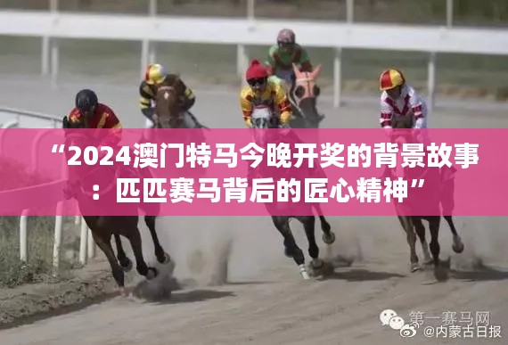 “2024澳门特马今晚开奖的背景故事：匹匹赛马背后的匠心精神”