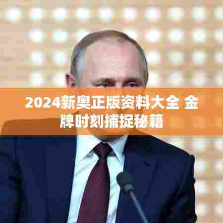 2024新奥正版资料大全 金牌时刻捕捉秘籍