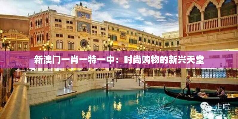 新澳门一肖一特一中:时尚购物的新兴天堂