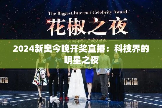 2024新奥今晚开奖直播:科技界的明星之夜