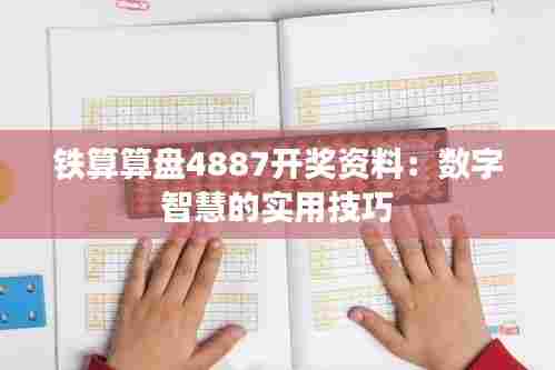 铁算算盘4887开奖资料：数字智慧的实用技巧