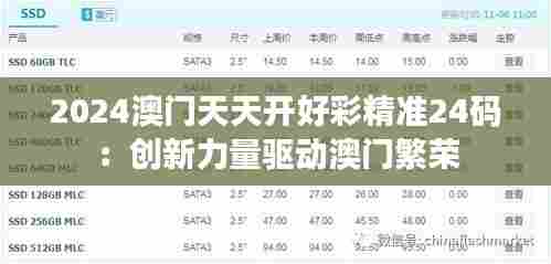 2024澳门天天开好彩精准24码:创新力量驱动澳门繁荣