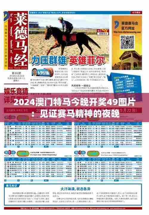 2024澳门特马今晚开奖49图片：见证赛马精神的夜晚