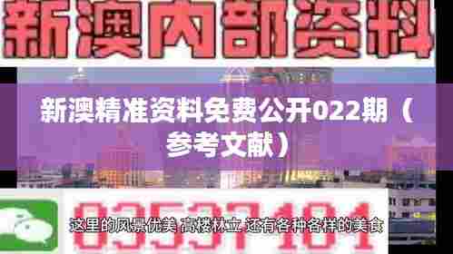 新澳精准资料免费公开022期(参考文献)
