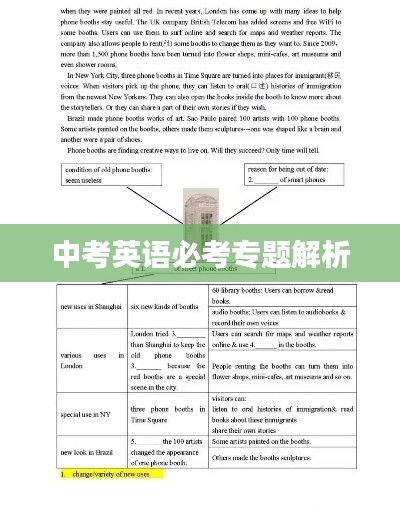中考英语必考专题解析