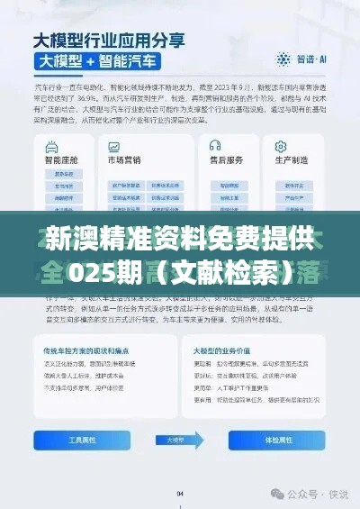 新澳精准资料免费提供025期（文献检索）