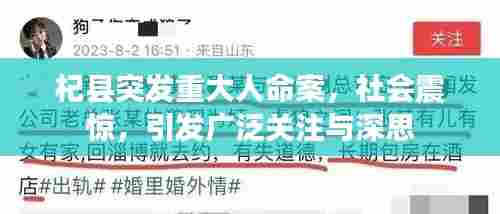 杞县突发重大人命案,社会震惊,引发广泛关注与深思