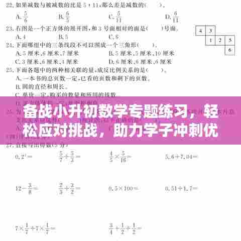 备战小升初数学专题练习，轻松应对挑战，助力学子冲刺优秀成绩！