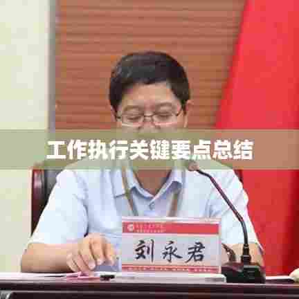 工作执行关键要点总结