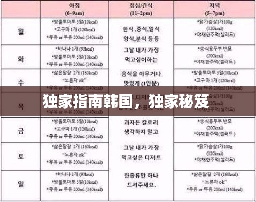 独家指南韩国,独家秘笈