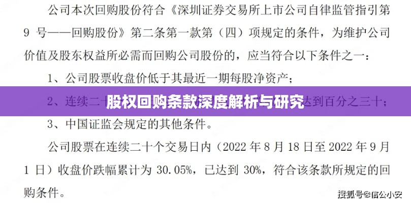 股权回购条款深度解析与研究
