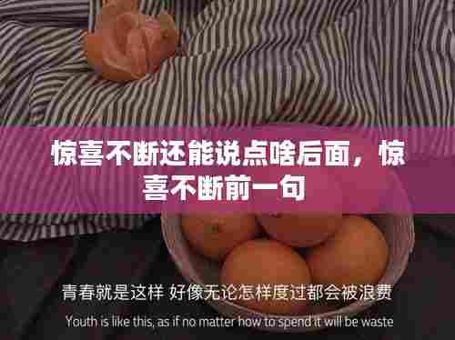 惊喜不断还能说点啥后面,惊喜不断前一句