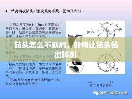 钻头怎么不断屑，如何让钻头钻出碎削 
