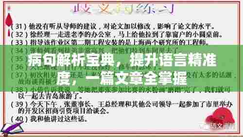 病句解析宝典，提升语言精准度，一篇文章全掌握