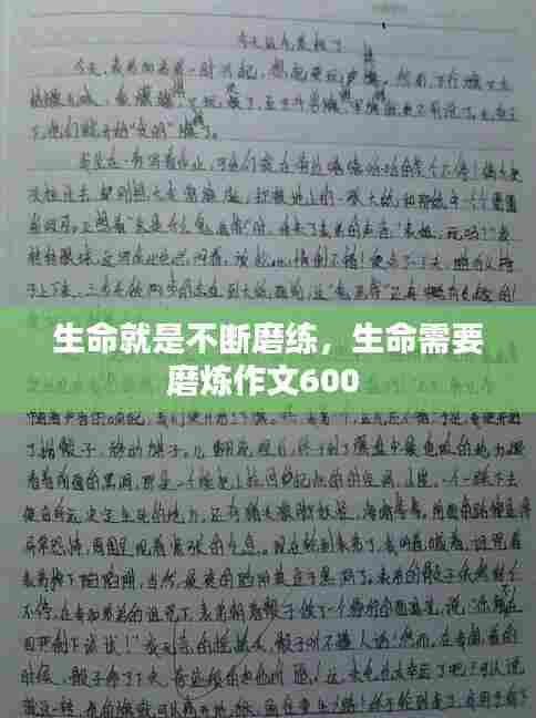 生命就是不断磨练，生命需要磨炼作文600 