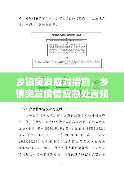 乡镇突发应对措施，乡镇突发疫情应急处置预案 