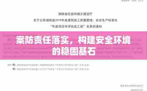 案防责任落实，构建安全环境的稳固基石