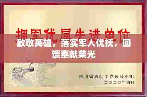 致敬英雄，落实军人优抚，回馈奉献荣光