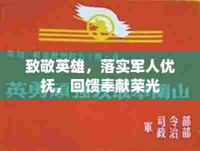 致敬英雄,落实军人优抚,回馈奉献荣光