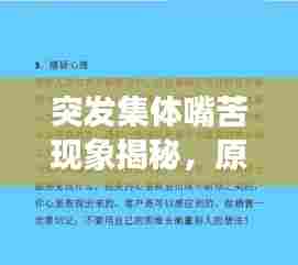 突发集体嘴苦现象揭秘，原因探究与解决方案