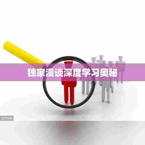 独家漫谈深度学习奥秘