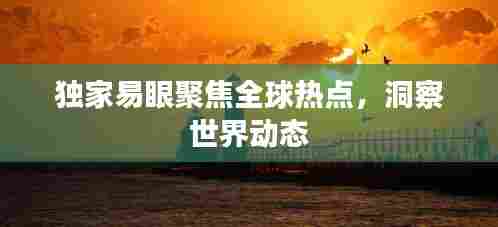 独家易眼聚焦全球热点，洞察世界动态